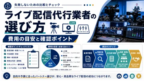 ライブ配信代行業者の選び方と費用の目安｜失敗しない5つの確認点