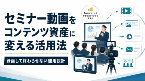 セミナー動画をコンテンツ資産に変える活用法｜録画して終わらせない運用設計